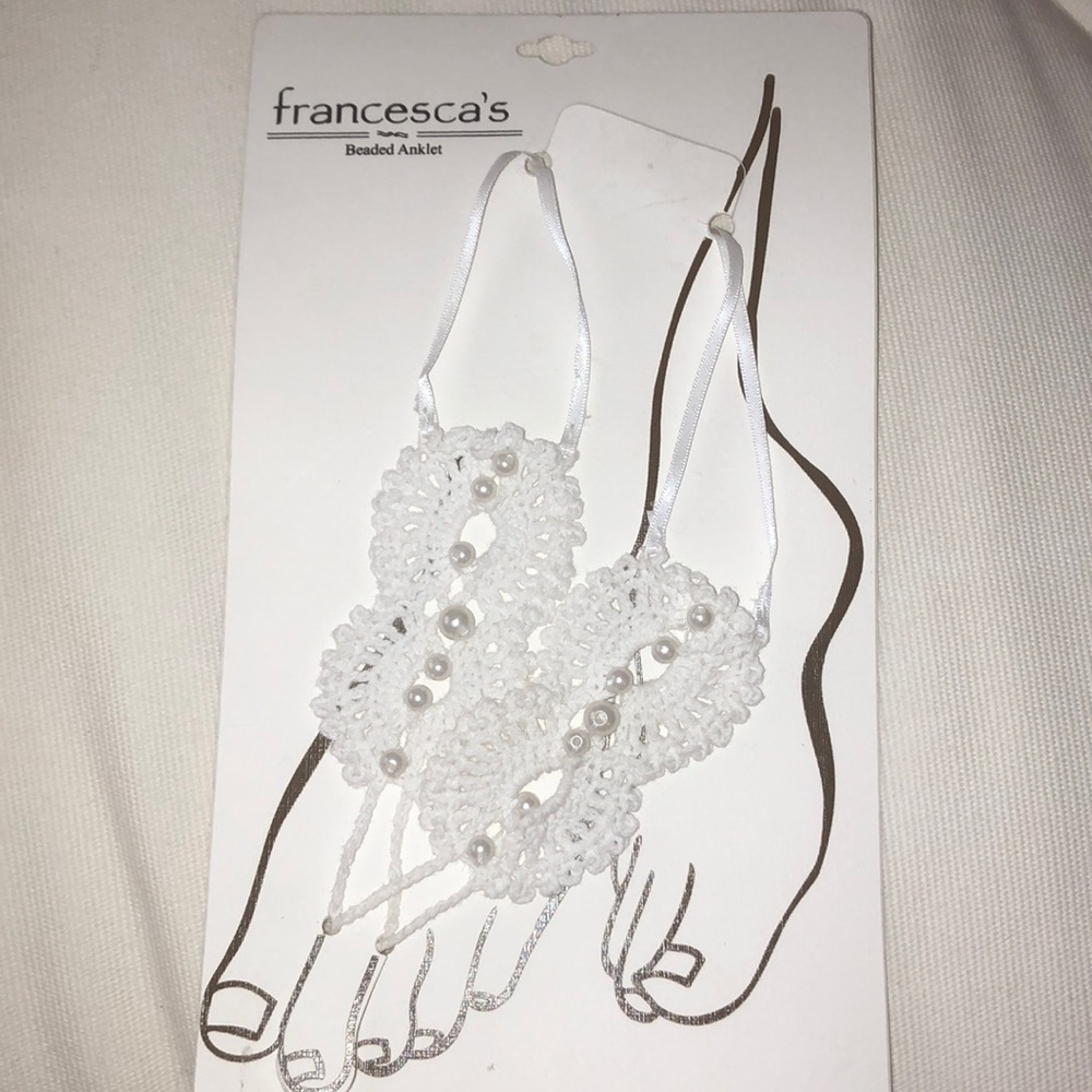 Francesca’s crocheted anklet